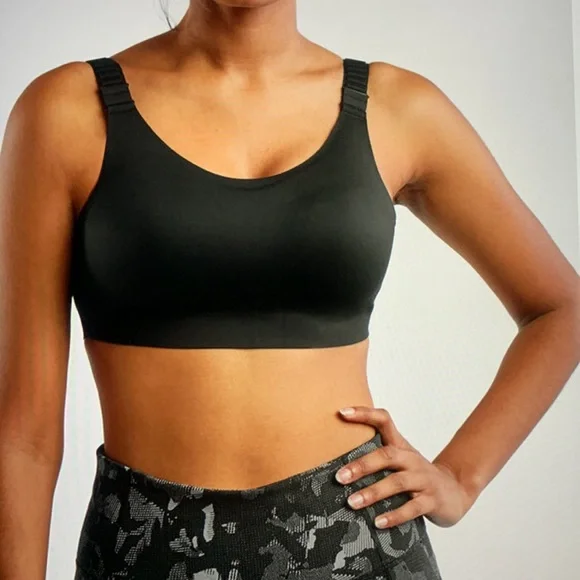 Title Nine Run It All Wireless Black Sports Bra - Picture 1 of 6